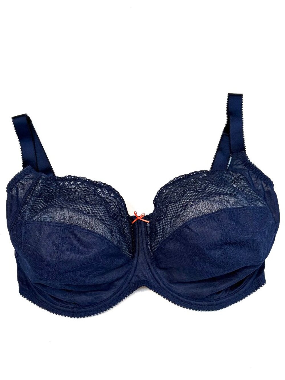 Bravissimo Bay Bra, Navy 34N US/34JJ UK, NWOT, balconette plunge style with lace